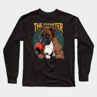 Boxer Dog - The Fighter Long Sleeve T-Shirt